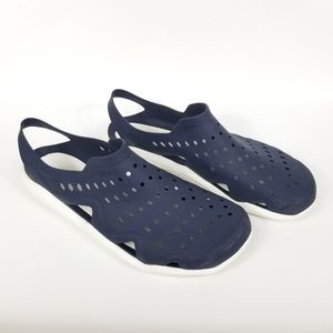 Crocs Navy and White Swiftwater Wave Slip on Shoes